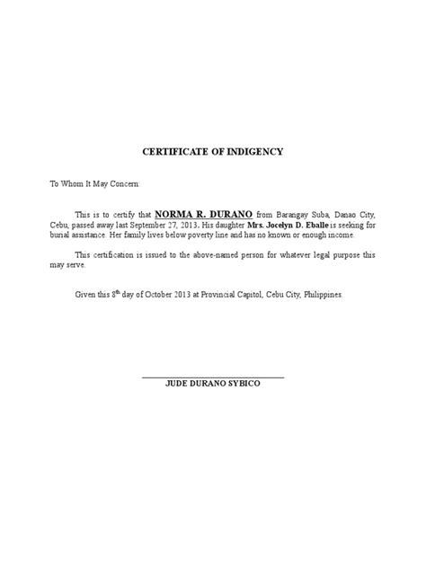 sample letter for burial assistance tagalog pdf|CERTIFICATE of Burial Assistance .